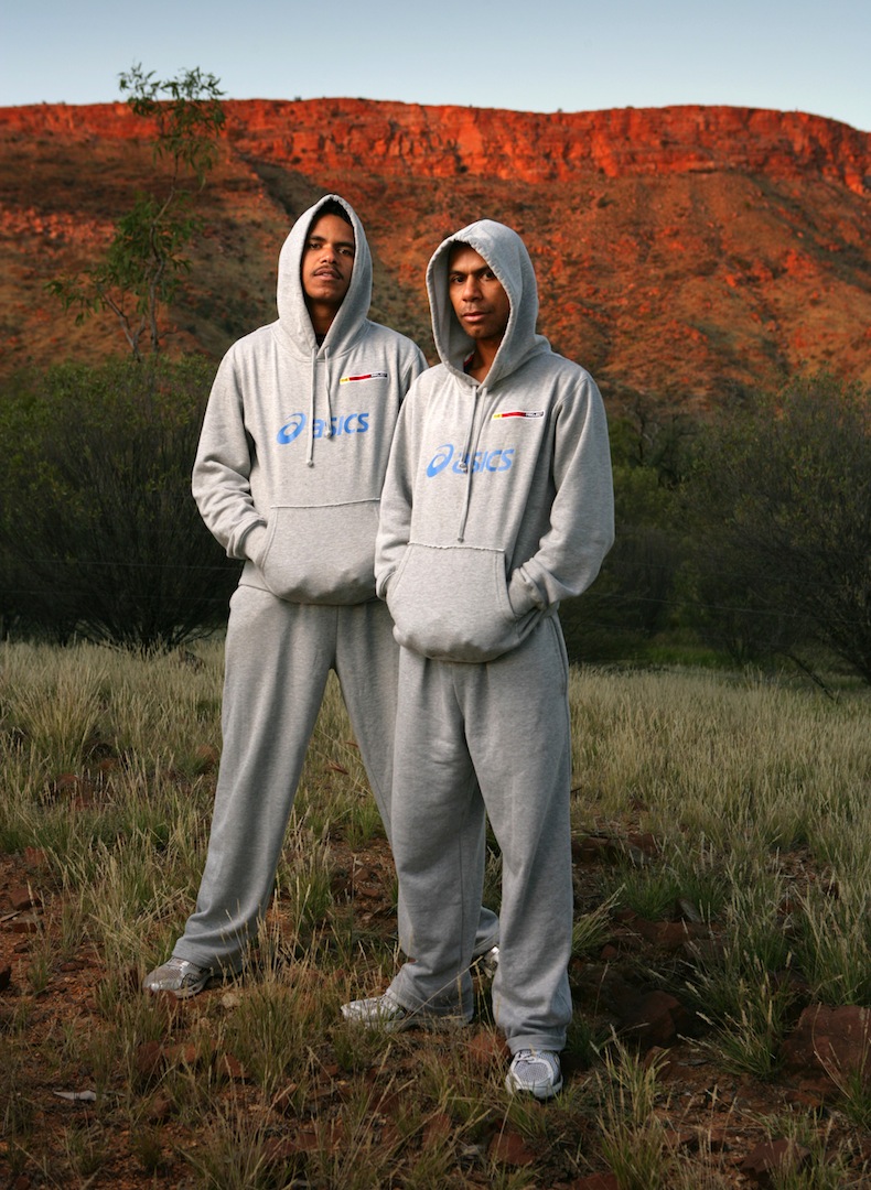 Indigenous Marathon Runners Caleb Hart and Charlie Maher by Brisbane photographer David Kelly